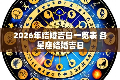 2026年结婚吉日一览表 各星座结婚吉日
