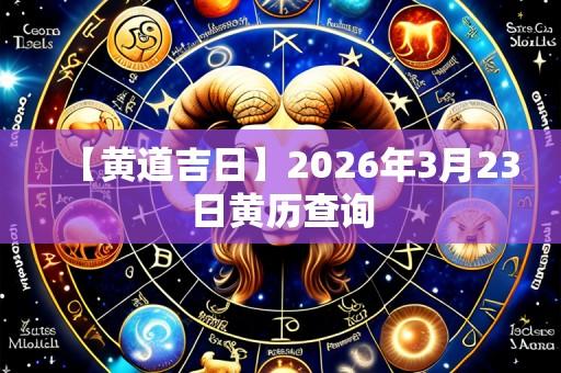 【黄道吉日】2026年3月23日黄历查询