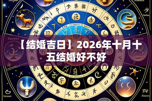 【结婚吉日】2026年十月十五结婚好不好