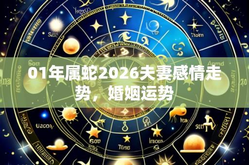 01年属蛇2026夫妻感情走势,婚姻运势