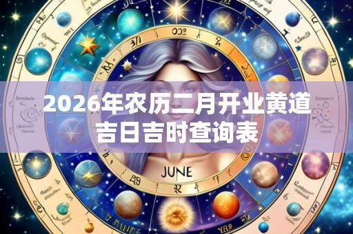 2026年农历二月开业黄道吉日吉时查询表