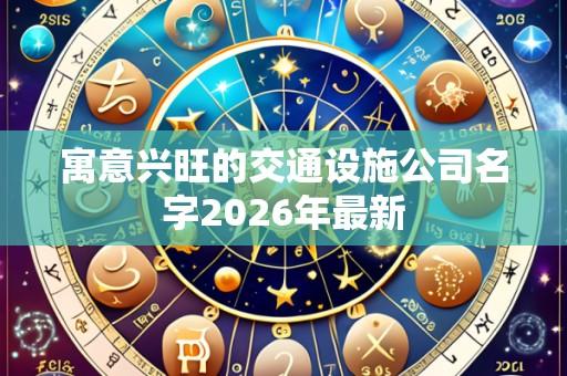 寓意兴旺的交通设施公司名字2026年最新