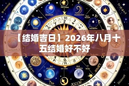 【结婚吉日】2026年八月十五结婚好不好