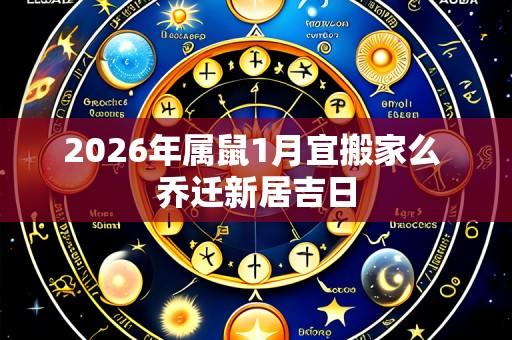 2026年属鼠1月宜搬家么 乔迁新居吉日