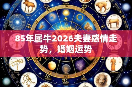 85年属牛2026夫妻感情走势,婚姻运势