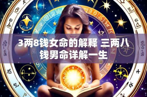 3两8钱女命的解释 三两八钱男命详解一生