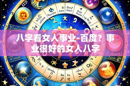 八字看女人事业-百度?事业很好的女人八字