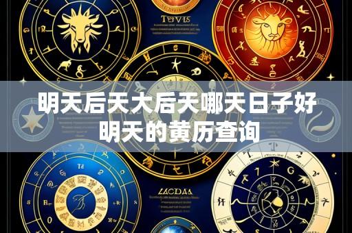 明天后天大后天哪天日子好 明天的黄历查询
