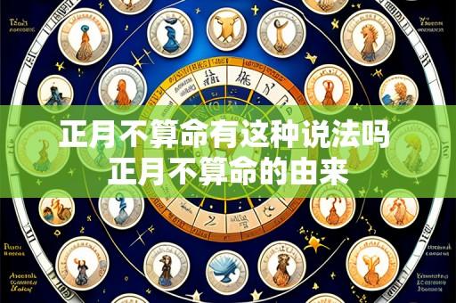 正月不算命有这种说法吗 正月不算命的由来