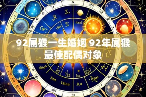 92属猴一生婚姻 92年属猴最佳配偶对象