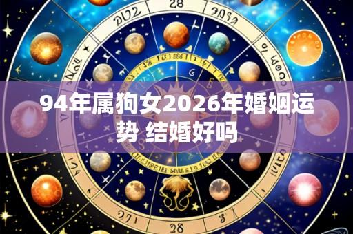 94年属狗女2026年婚姻运势 结婚好吗
