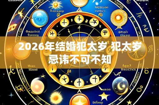 2026年结婚犯太岁 犯太岁忌讳不可不知