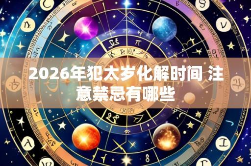 2026年犯太岁化解时间 注意禁忌有哪些