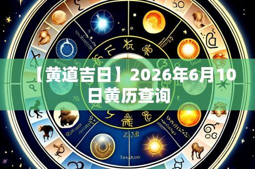 【黄道吉日】2026年6月10日黄历查询