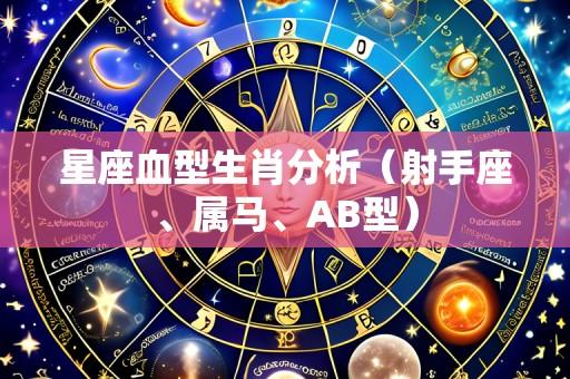星座血型生肖分析(射手座、属马、AB型)