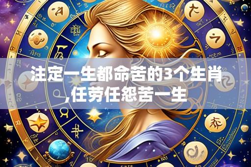 注定一生都命苦的3个生肖,任劳任怨苦一生