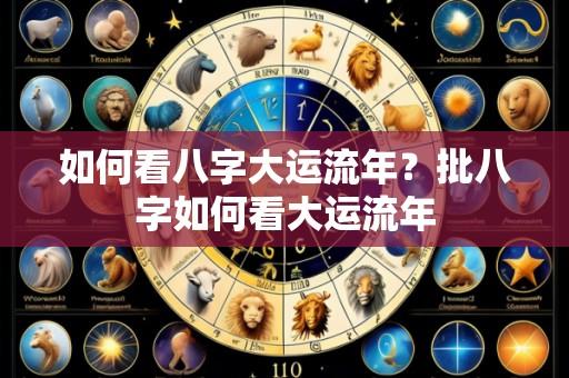 如何看八字大运流年？批八字如何看大运流年