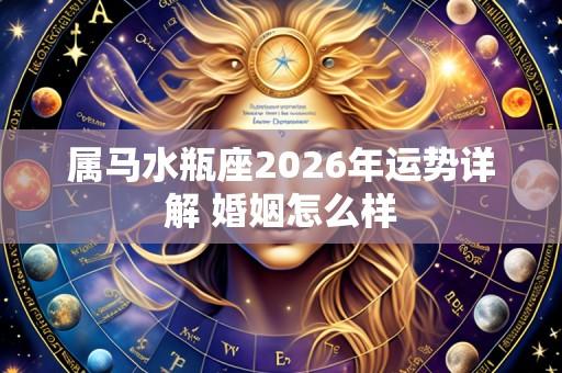 属马水瓶座2026年运势详解 婚姻怎么样