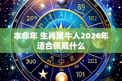本命年 生肖属牛人2026年适合佩戴什么