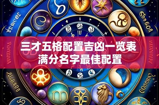 三才五格配置吉凶一览表 满分名字最佳配置