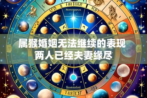 属猴婚姻无法继续的表现 两人已经夫妻缘尽