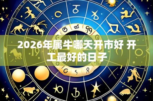 2026年属牛哪天开市好 开工最好的日子