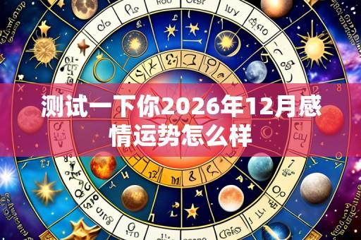 测试一下你2026年12月感情运势怎么样