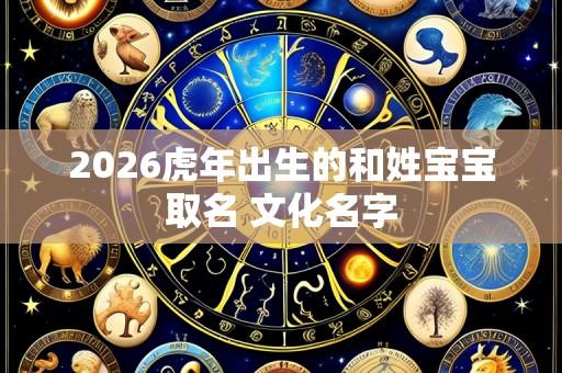 2026虎年出生的和姓宝宝取名 文化名字