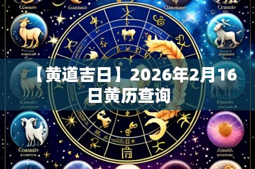 【黄道吉日】2026年2月16日黄历查询