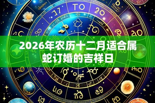 2026年农历十二月适合属蛇订婚的吉祥日