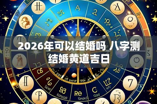 2026年可以结婚吗 八字测结婚黄道吉日