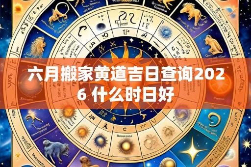 六月搬家黄道吉日查询2026 什么时日好
