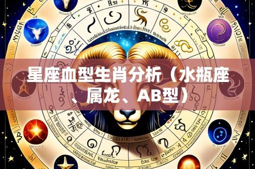 星座血型生肖分析(水瓶座、属龙、AB型)