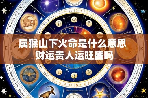 属猴山下火命是什么意思 财运贵人运旺盛吗