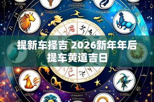 提新车择吉 2026新年年后提车黄道吉日