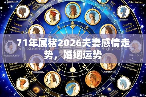 71年属猪2026夫妻感情走势，婚姻运势
