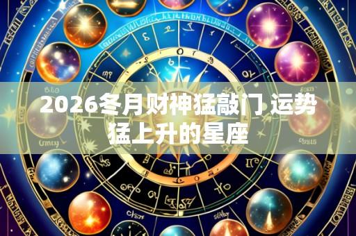 2026冬月财神猛敲门 运势猛上升的星座