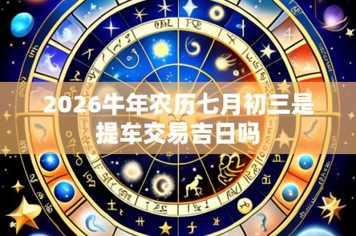 2026牛年农历七月初三是提车交易吉日吗