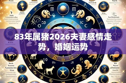83年属猪2026夫妻感情走势,婚姻运势