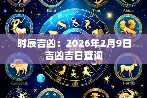 时辰吉凶：2026年2月9日吉凶吉日查询