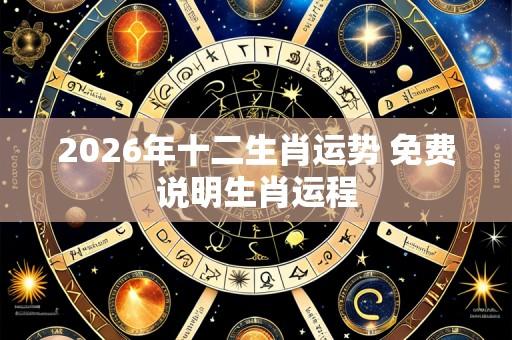 2026年十二生肖运势 免费说明生肖运程