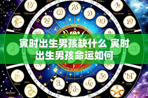 寅时出生男孩缺什么 寅时出生男孩命运如何