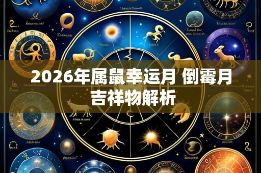 2026年属鼠幸运月 倒霉月 吉祥物解析