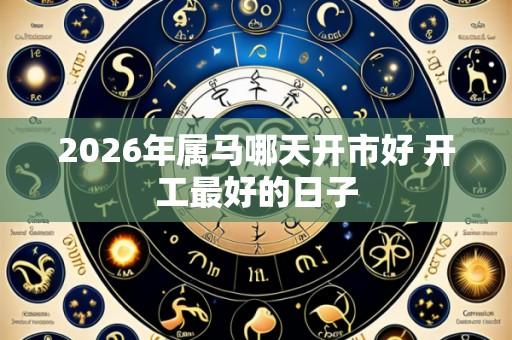 2026年属马哪天开市好 开工最好的日子