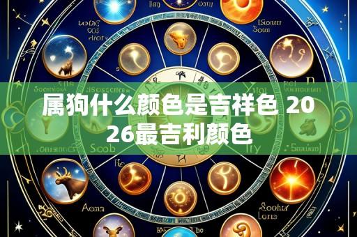 属狗什么颜色是吉祥色 2026最吉利颜色