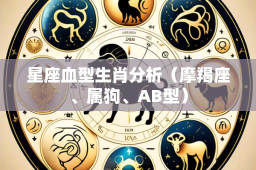 星座血型生肖分析（摩羯座、属狗、AB型）