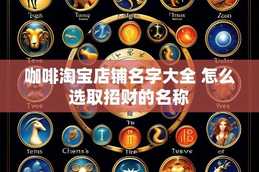咖啡淘宝店铺名字大全 怎么选取招财的名称