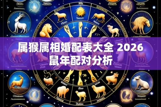 属猴属相婚配表大全 2026鼠年配对分析