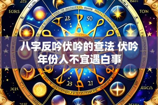 八字反吟伏吟的查法 伏吟年份人不宜遇白事