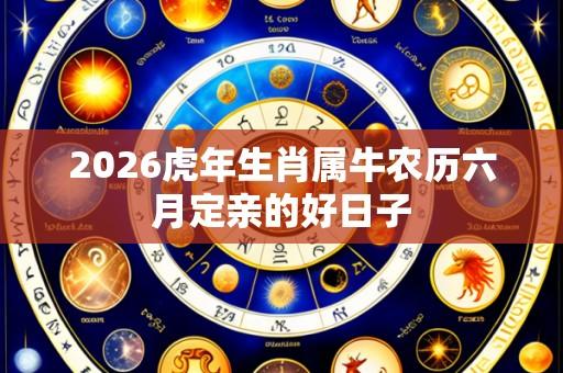2026虎年生肖属牛农历六月定亲的好日子